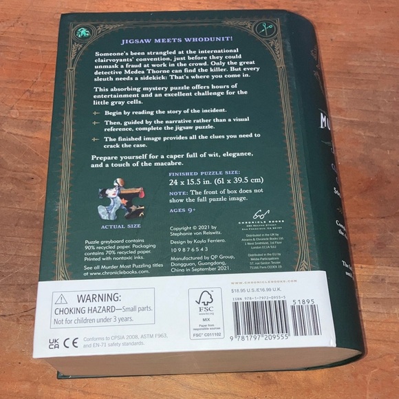 Puzzle: mystery solve the case 500 piece Clairvoyant convention Chronicle Books - Picture 3 of 16